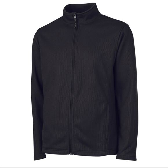 Charles River Men's Heritage Rib Knit Jacket in Black - Picture 1 of 7